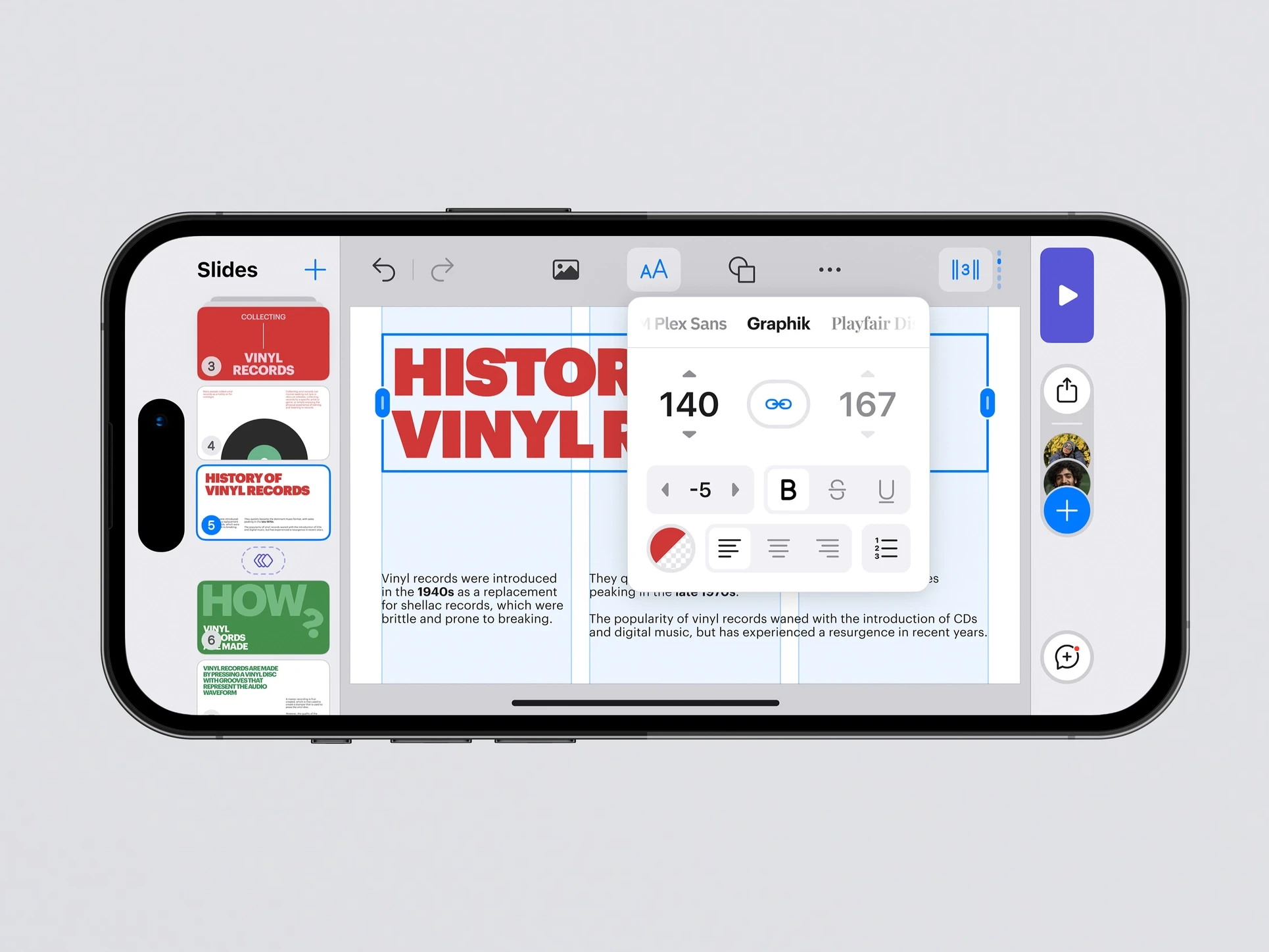 Presentation App detail